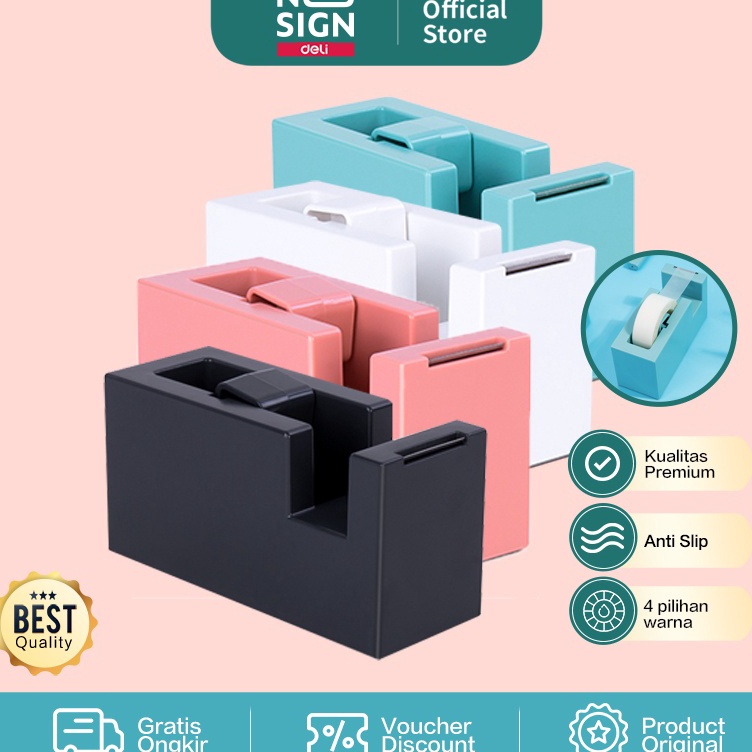 

Nusign Dispenser Tape Isolasi Non Slip Pisau Tajam WarnaWarni NS121 e GD9