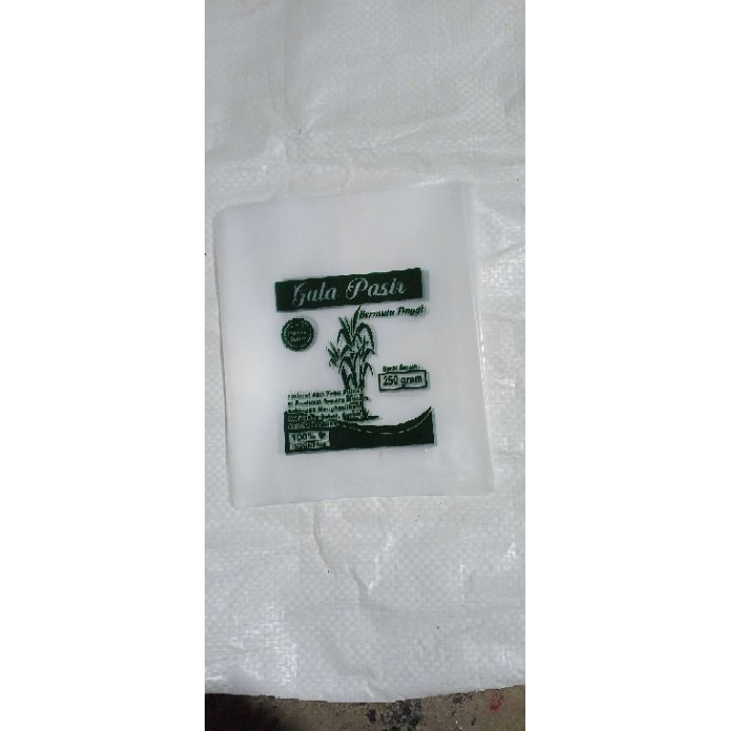 plastik gula pasir cap tebu 250 gr ( isi 100 lembar )