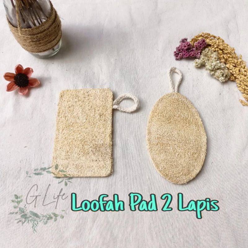 Loofah Pad, Loofah Spons Cuci Piring, Loofah Spon Mandi, Loofah Sponge Mandi Ramah Lingkungan