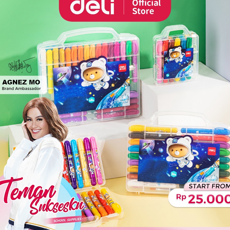 

KODE P58N Deli Krayon Oil Pastel Crayon Anti Kotor Free Kuas 72136