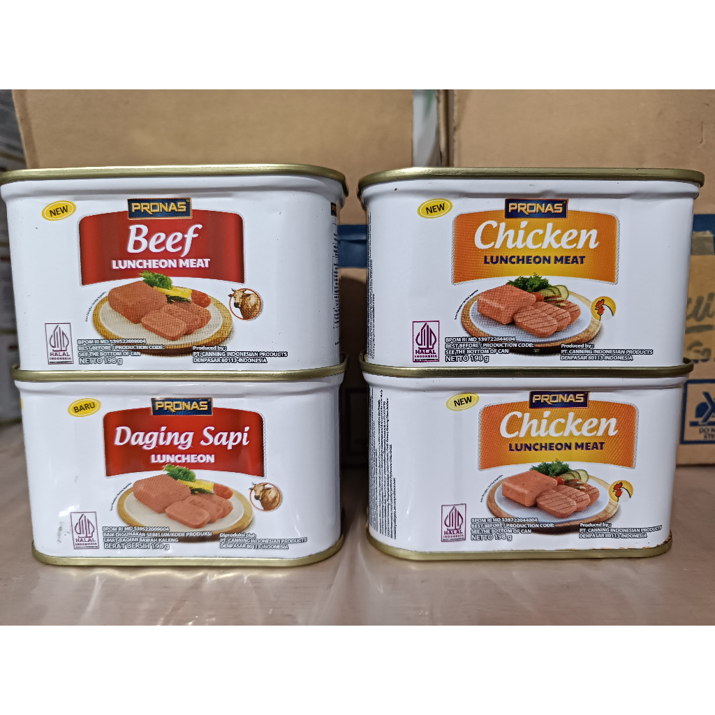 

Pronas Beef Luncheon meat 198 g - Pronas Chicken Luncheon meat 198 g - daging blok serbaguna - daging sapi - daging ayam