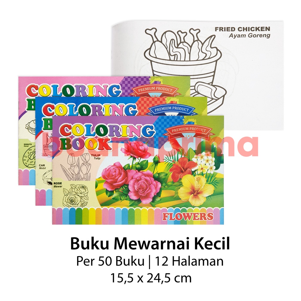 

Buku Mewarnai Kecil per 5 Buku 155 x 245 cm Coloring Book Buku Latihan j C3C3