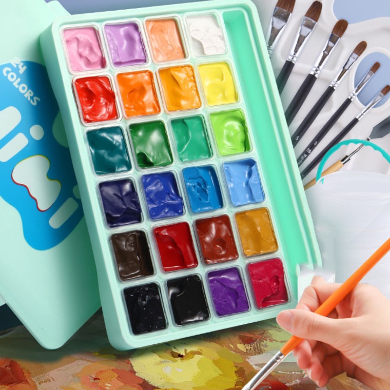 

Miya top watercolor Himi Gouache Paint Set 1824 Warna 3ml Cat Untuk Air Seni Murid chinen cosplay r T1Y9