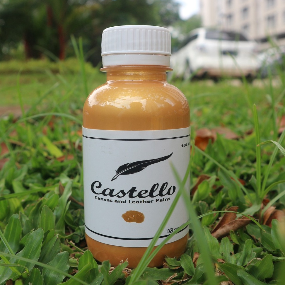 

Cat Castello Sepatu dan Tas Gold Khusus Kulit Kanvas k T8X6