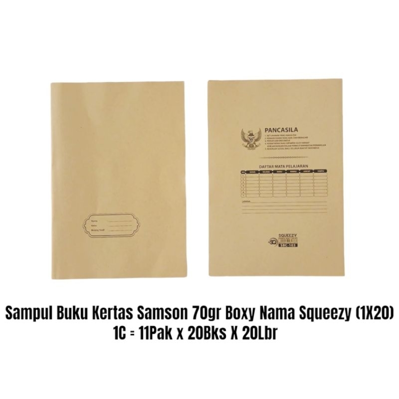 

Sampul Buku Kertas Coklat Ukuran Kwarto/Boxy Harga Per Bungkus