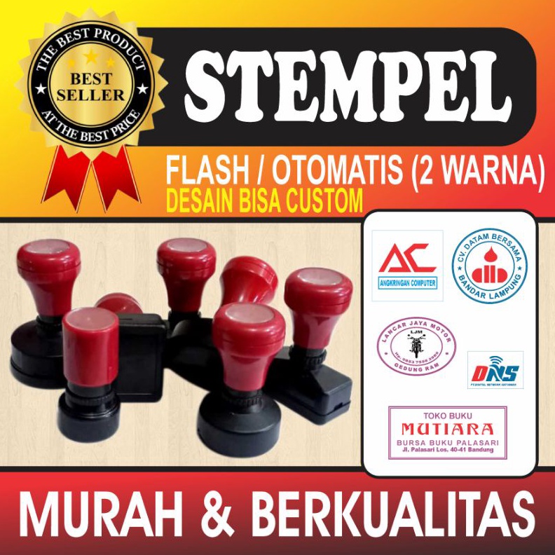 

STEMPEL OTOMATIS CUSTOM 2 WARNA w H1T3