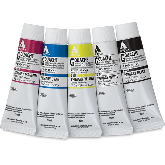 

Holbein Acryla Gouache 2ml Primary Metallic Colors r G1H3