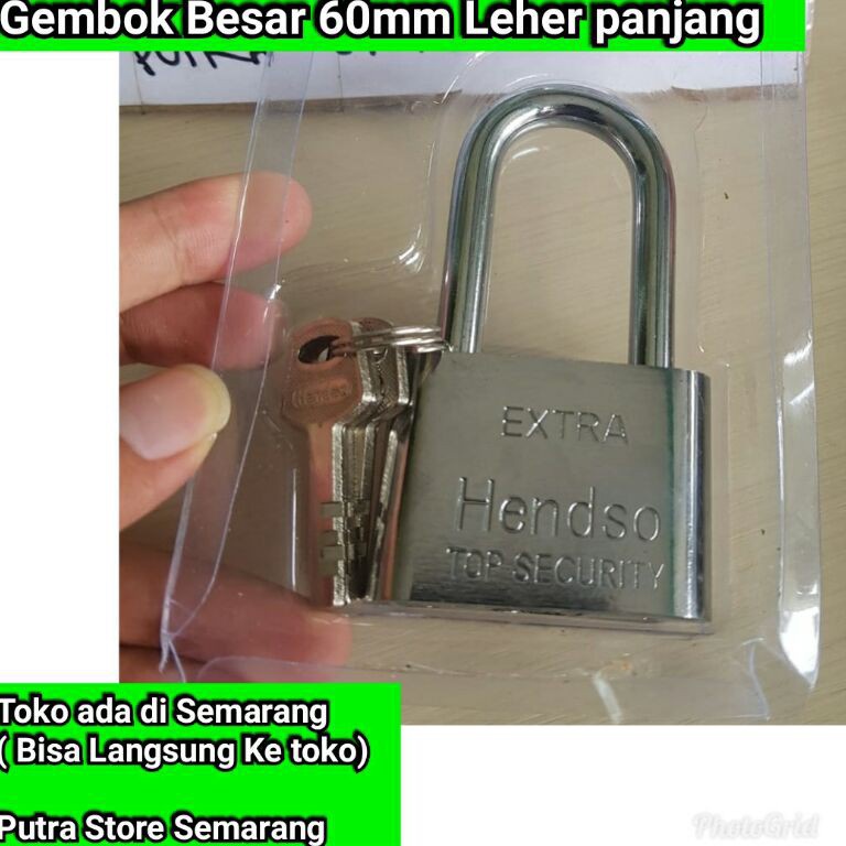 KODE J24Y Gembok leher panjang 6mm Gembok Besar Kunci Pengaman Universal