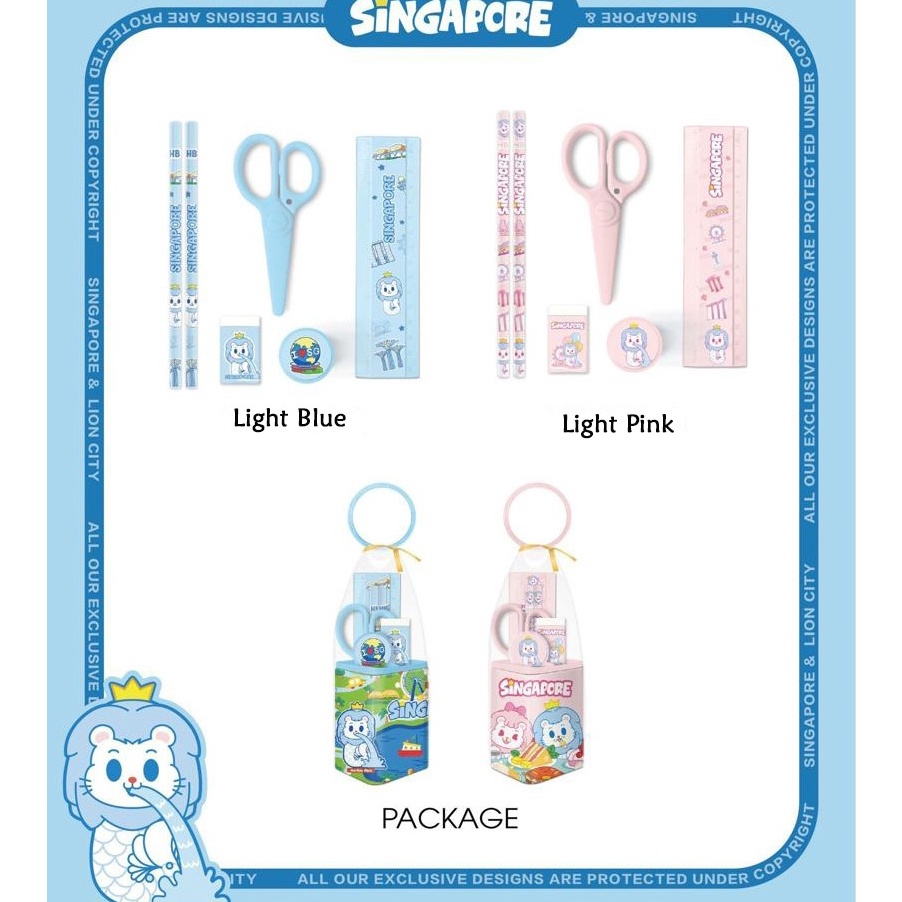 

Stationery Set 5in1 Singapore Merlion p T6R7