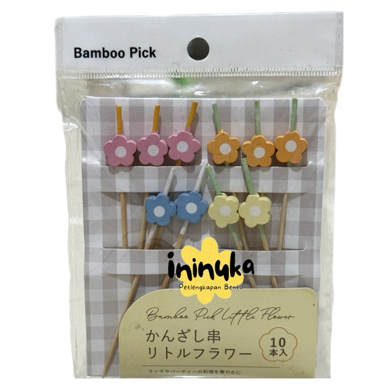 Bento Food Pick Flower Bunga Tusukan Bento Panjang Hiasan Bekal Bento Tools
