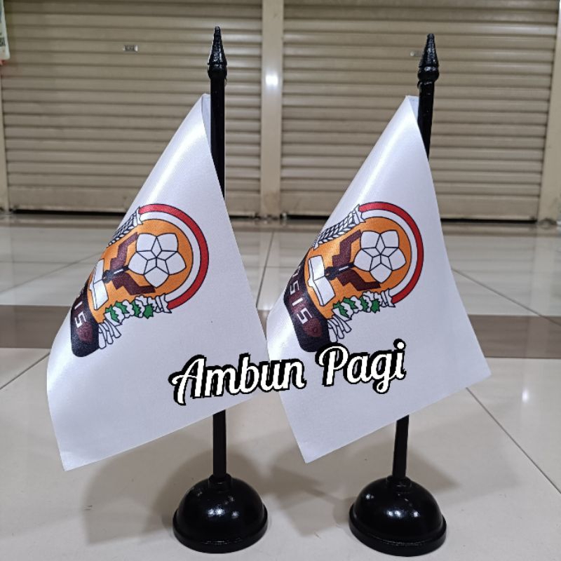 

best seller tiang kayu meja+bendera OSIS SMA dasar putih