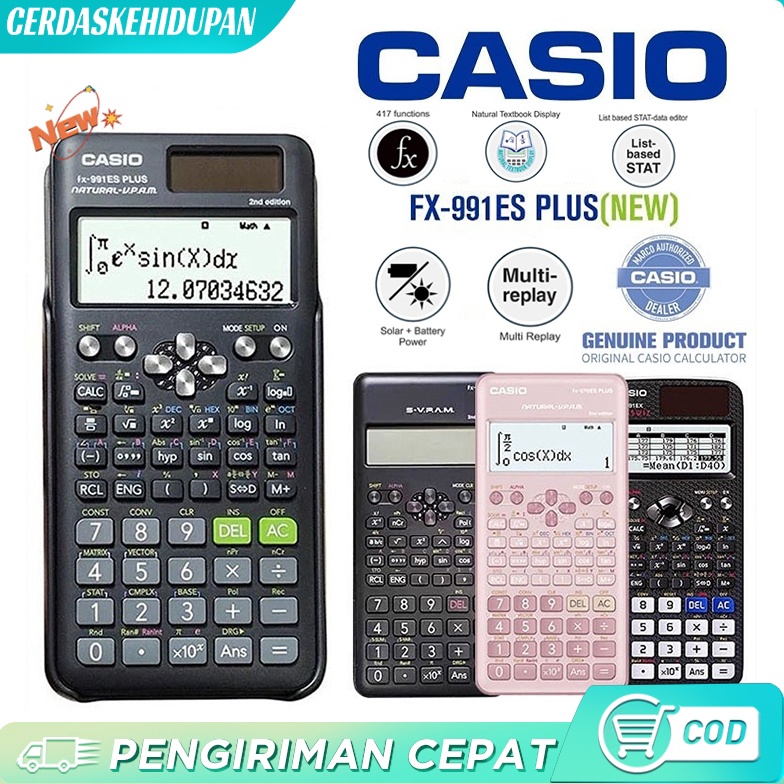 

KODE L66N Kalkulator Scientific Casio ilmiah FX991EX991ESPlus Calculator Scientific Casio Kalkulator Casio Scientific 417 FungsiDua Sumber Tenaga Baterai Dan Tenaga Matahari4 Konstanta Rumus