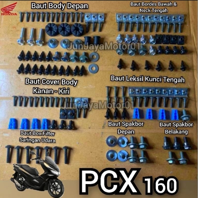 Baut fullset bodi Honda PCX 160 / baut lengkap full body Honda PCX 160