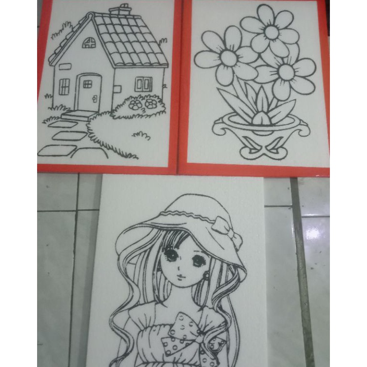 

KODE K65I Styrofoam lukis 3 x4 paket 2 list lakban
