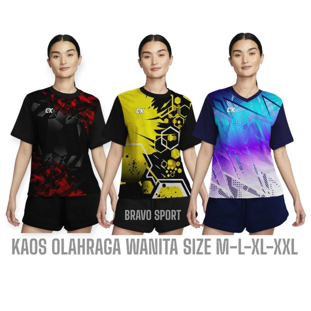Jersey baju olahraga wanita Volly Badminton Jogging Senam Wanita//Costum Set Pakaian Olahraga Futsal