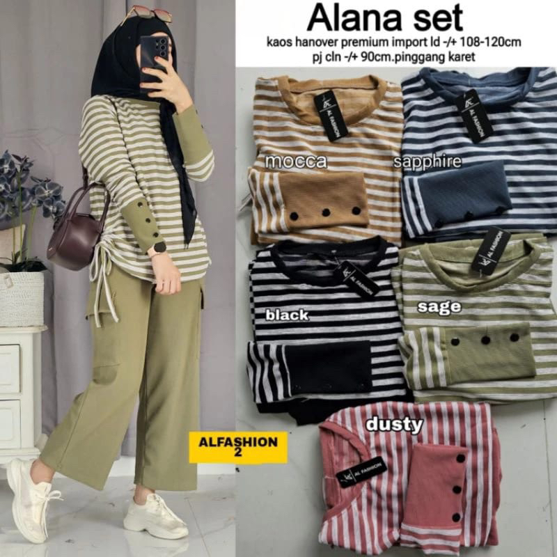 Tunik setelan kotak Alana/ tunik murah / tunik hijab / tunik kekinian