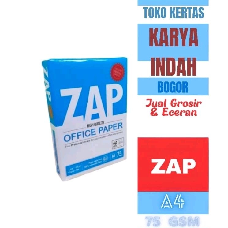 

Kertas Zap A4/ F4 75 GSM High Quality Office Paper