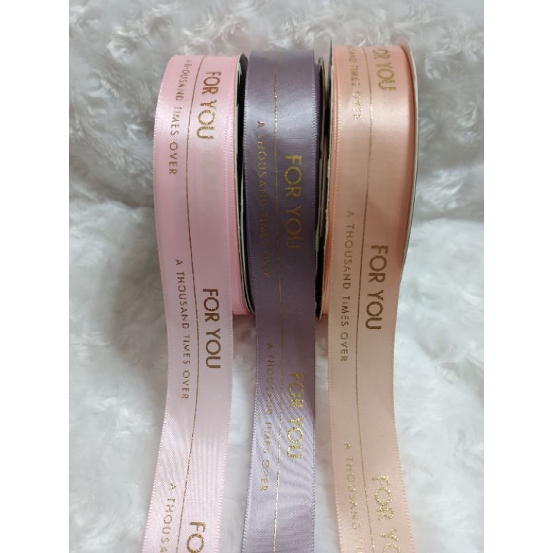 

Pita ribbon satin foil emas 2,5 cm for you per 3 m