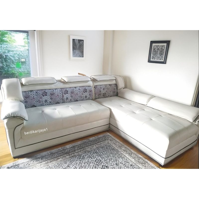 Terbaru model sofa L warna boleh request free ongkir bandung