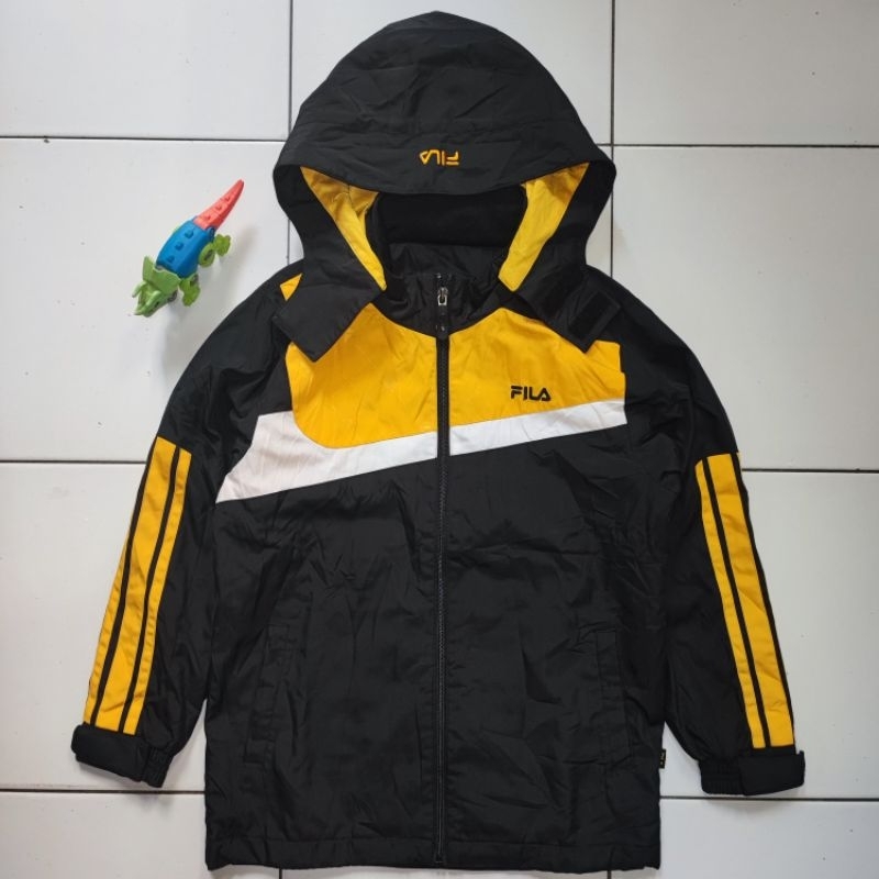 Jaket Outdoor Anak FILA Colorblock Original 100% Second Preloved Branded Gunung Hiking Camping Laki 