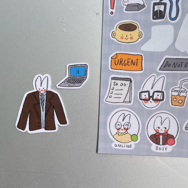 

earth bun - corporate bun sticker sheet (A6)