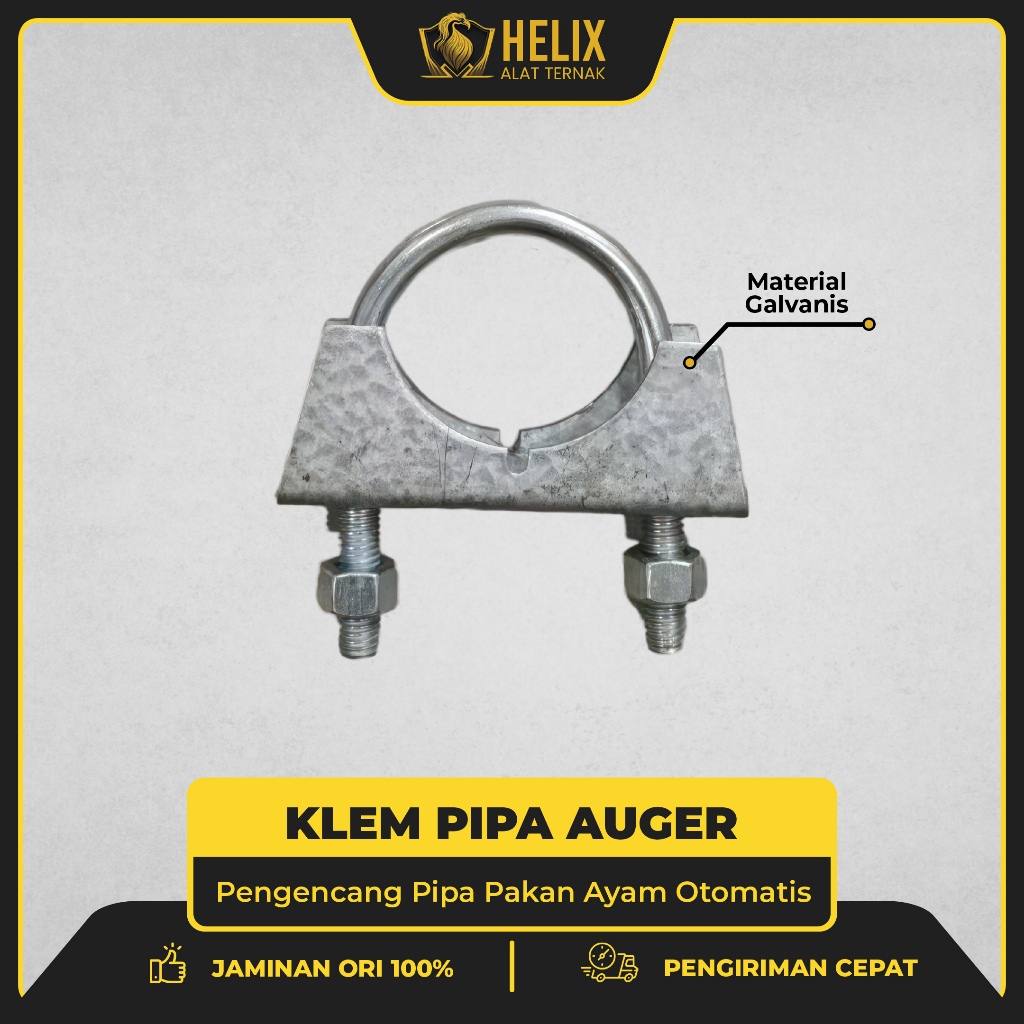 Clamp Klem Pipa Auger Tempat Pakan Makan Ayam Otomatis Broiler Feeder Feeding