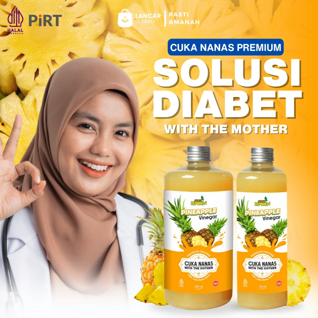 

Cuka Nanas Untuk Diabetes Original With Mother Vinega Cider Organik Penurun Gula Darah Ampuh