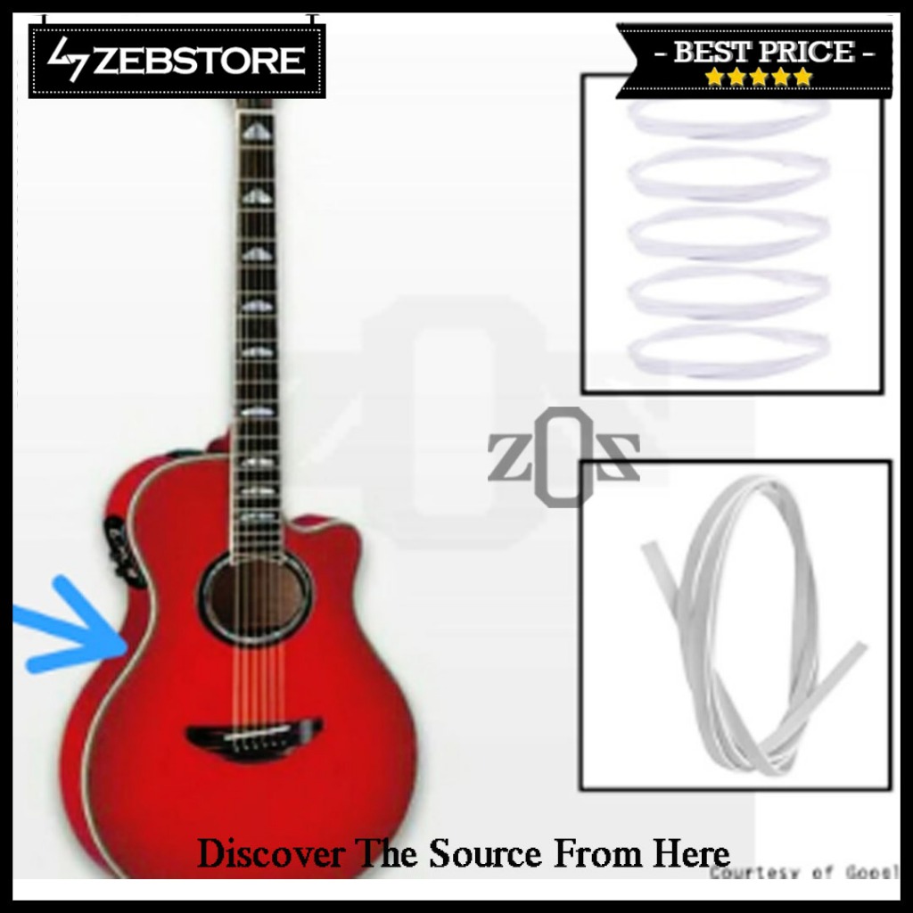 List Strip Side Inlay Edging Binding Body Gitar White