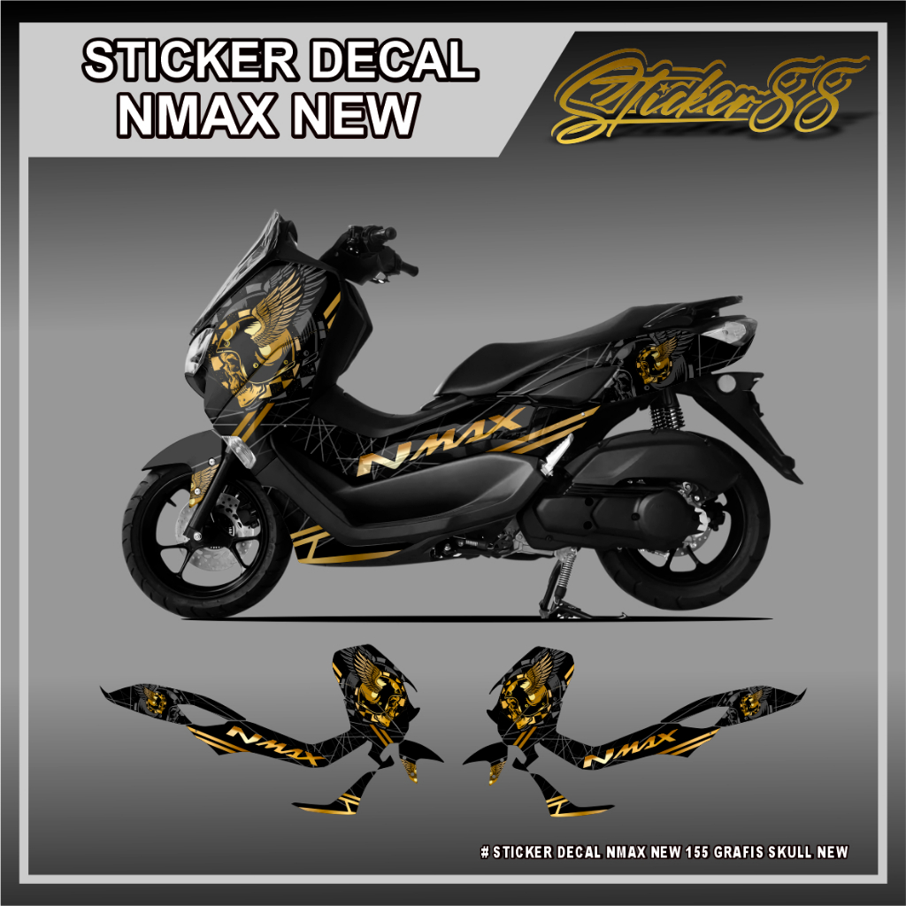 STRIPING DECAL FULLBODY NMAX NEW / 2020 / 2021 / 2022 / 2023 GRAFIS SKULL KEREN / DECAL STIKER FULLB