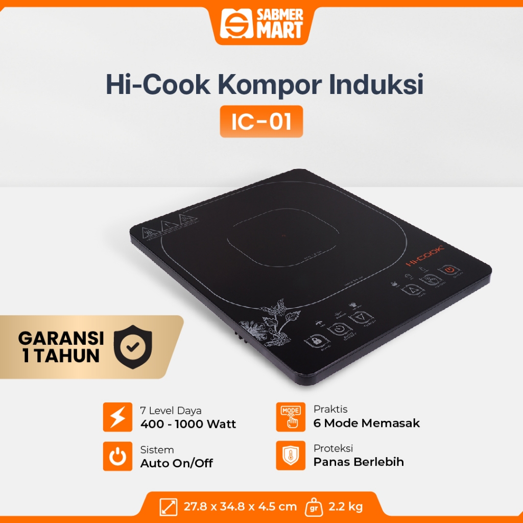 Kompor Induksi Low Watt / Induction Stove Hi-Cook Tipe IC-01