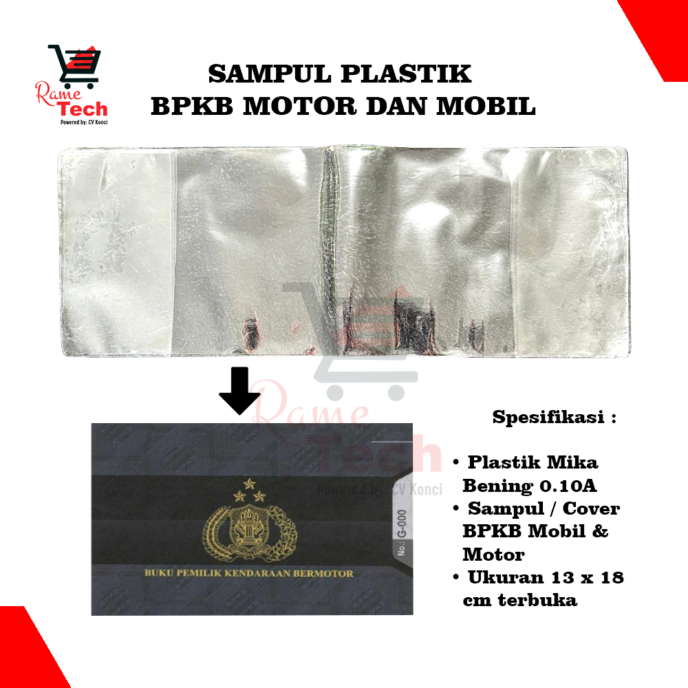 

Sampul Plastik Mika untuk BPKB Motor dan Mobil - isi 1 Pcs