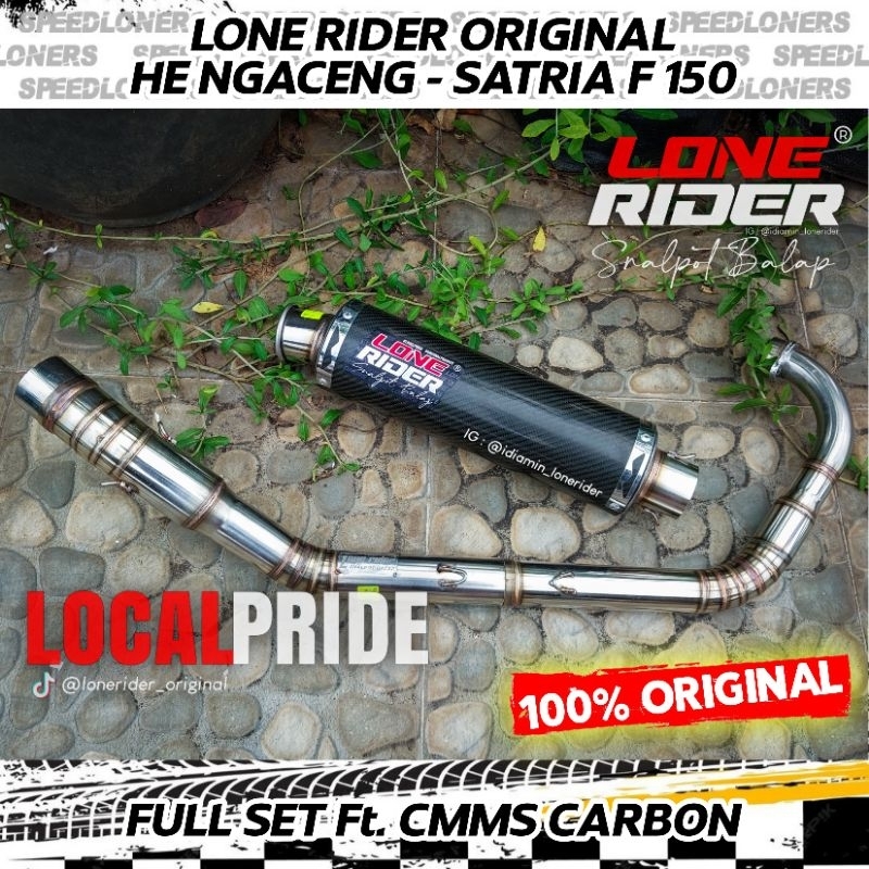 Knalpot Lone Rider Original Satria Fu HE Ngaceng Silincer Cmms Carbon Full System