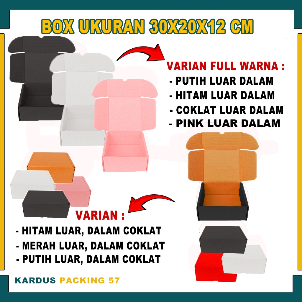 

Box 30x20x12 cm / Box Lipat Samping / Box Sepatu / Hampers / Kotak Kado