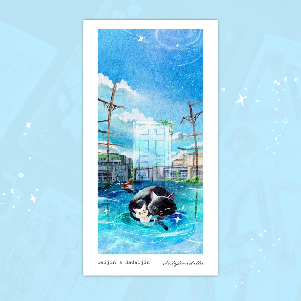 

Daijin and Sadaijin from Suzume Mini Print