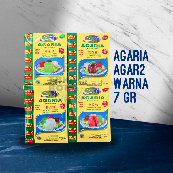 

Puding Agar Agaria 7 Gr ( Plain, Merah Hijau, Coklat ) Agar-Agar Tepung Premiks Powder