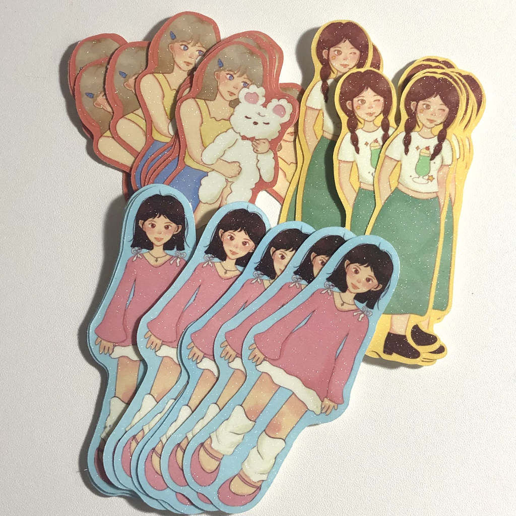 

just us girlies! die cut sticker