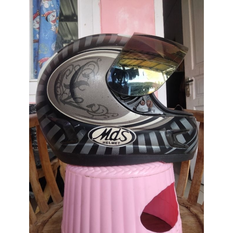 MDS sport moto fullface dof.keren kaca pelangi ory.helmet helm mds fullface .shoei arai agv