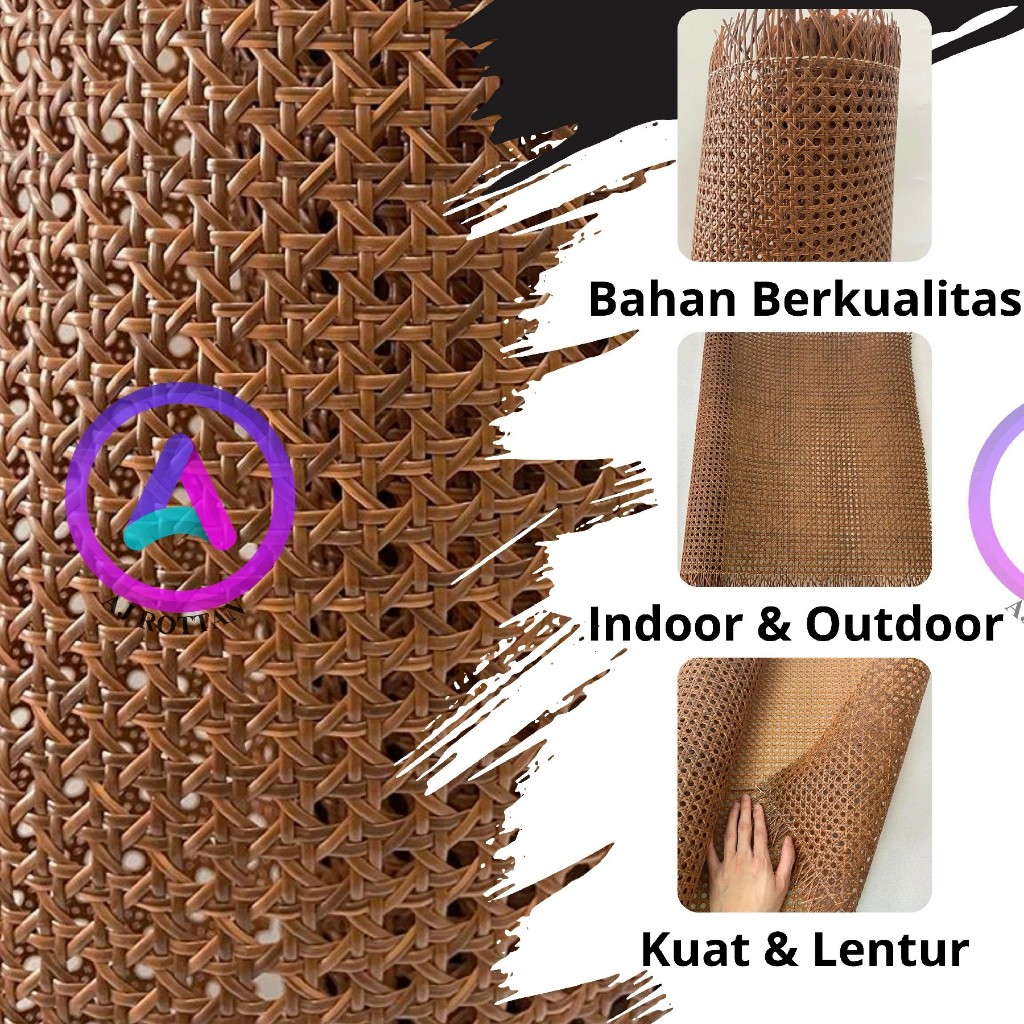 Anyaman Rotan Synthetic Lembaran / Webbing Rotan / Anyaman Plafon / 6