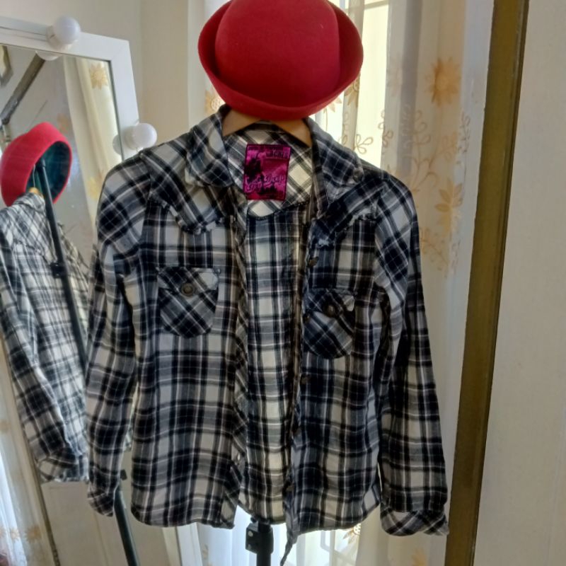 DIG DEEP 1995 Tartan Black And White T-Shirt Unisex Wanita Pria