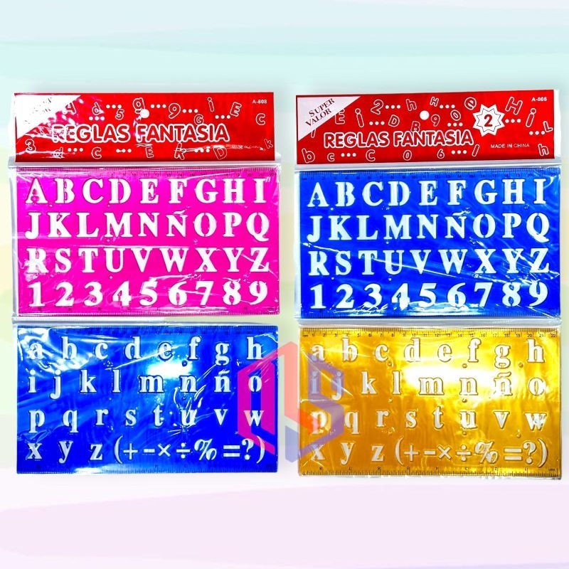

Penggaris / Cetakan Huruf Fancy Reglas 1 Set A-808 (2 Pcs)