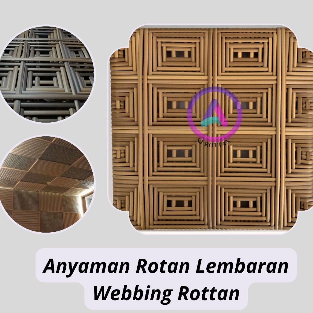 Anyaman Rotan Synthetic Lembaran / Webbing Rotan / Anyaman Plafon / 1