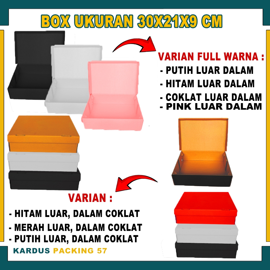 

Box 30x21x9 cm /Box Sepatu/Kardus Polos/Box Sandal/Box Hampers