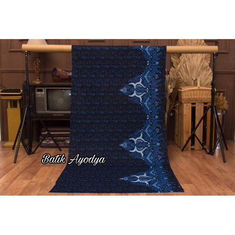 Kain Batik Solo PINAYUNG BIRU Bahan Rok / Bahan Rok Lilit / Bahan Rok Span / Bahan Tunik / Bahan Blo