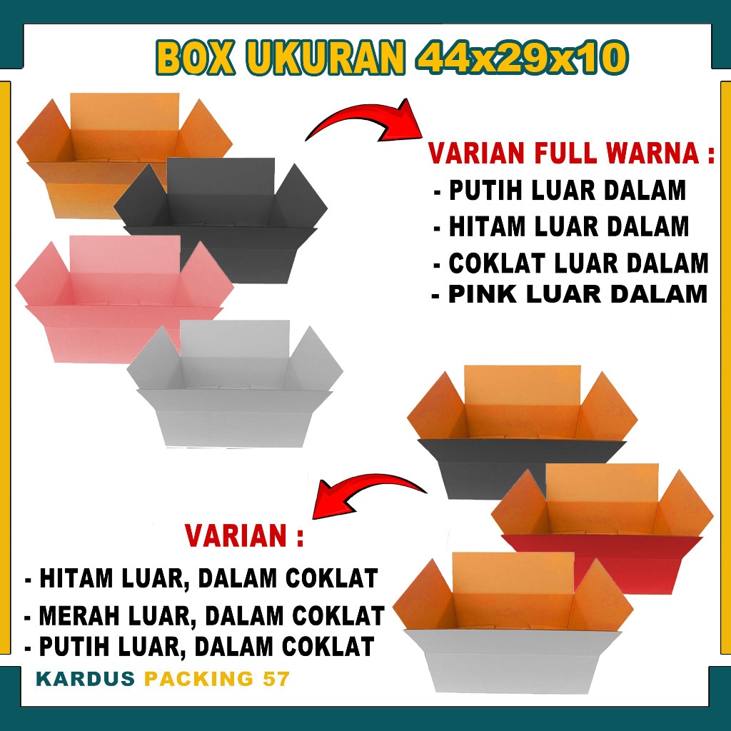 

(PAKET 5 PCS) Box Packing 44x29x10 cm / Box bucket / Box Serbaguna / Kota Kado