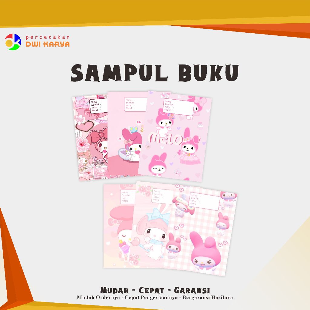 

[PAKET] SAMPUL BUKU KUROMI MELODY 6 LEMBAR SAMPUL BUKU AESTHETIC