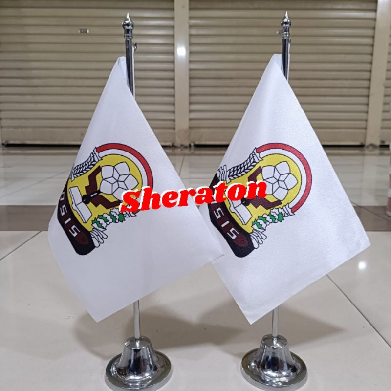 

tiang stenlis meja+bendera sekolah OSIS SMP dasar putih