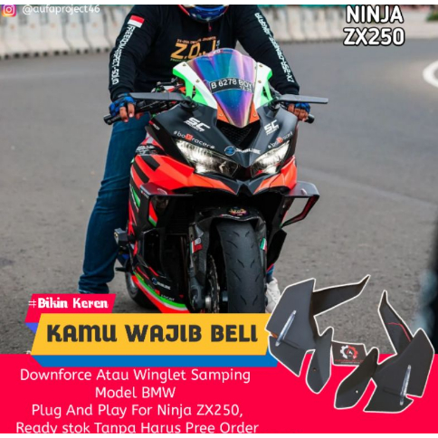 Winglet Aero Samping body Ninja zx25r wingside ZX25R