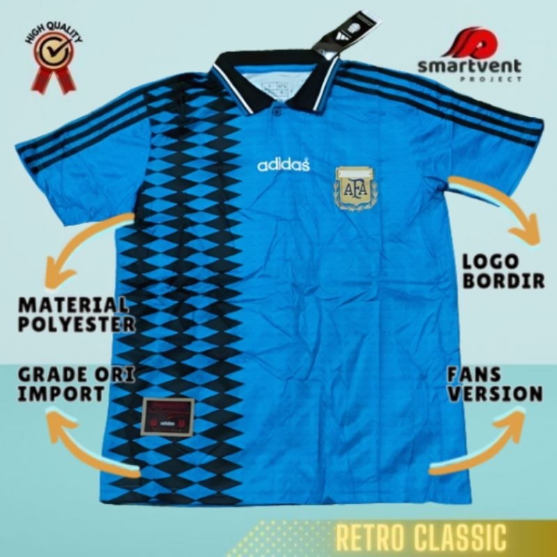 Jersey Retro Argentina Away Grade Ori High Quality World Cup 1994