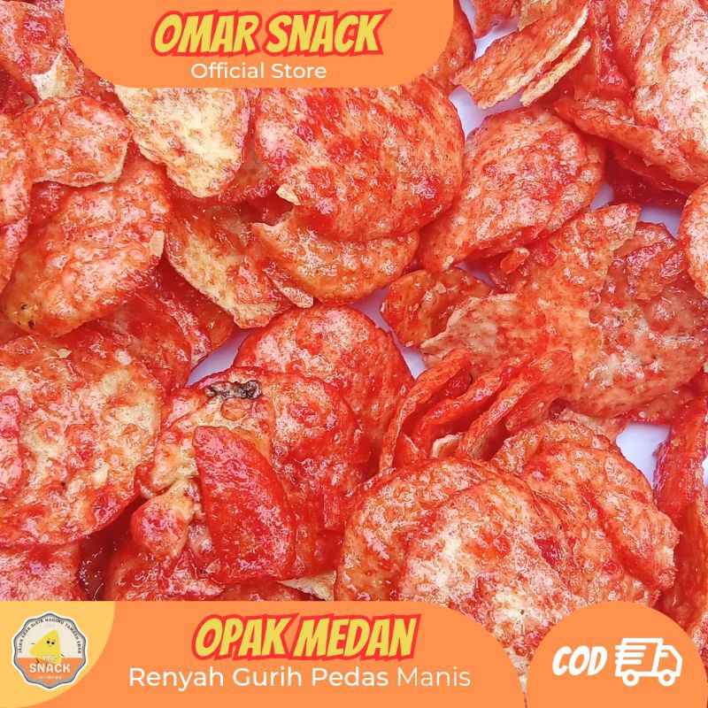 

Opak mini singkong pedas Opak Medan 500gr