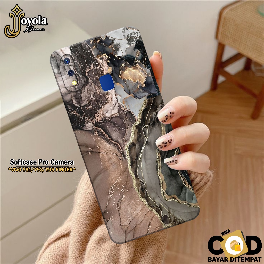 Case VIVO Y91/Y93/Y95 FINGER Fashion Casing Abstrak Softcase Pro Camera - Case Pelindung Kamera - Bu